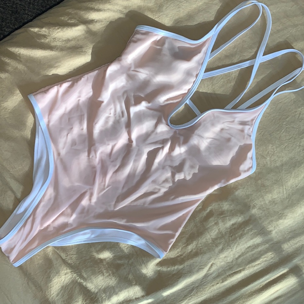 Strappy deep v one piece